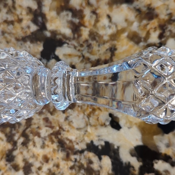 Vintage Glass candle holder clear - Picture 4 of 7